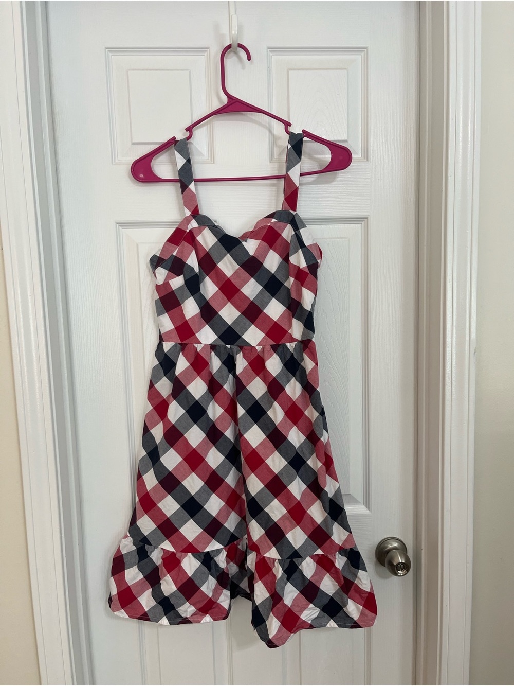 Gymboree Cotton Red White Blue Plaid Sundress ❤️🤍🩵 Mommy & Me